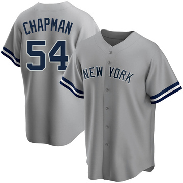Men's New York Yankees Aroldis Chapman Gray Road Name Jersey - Replica