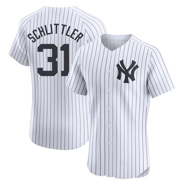 Men's New York Yankees Cam Schlittler White Home Jersey - Elite