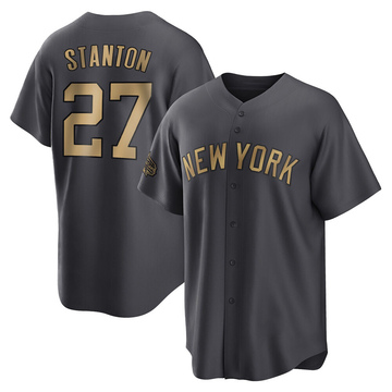 Men's New York Yankees Giancarlo Stanton Charcoal Replica 2022 All-Star Jersey - Game