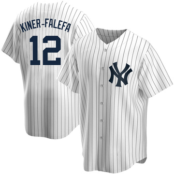 Men's New York Yankees Isiah Kiner-Falefa White Home Jersey - Replica